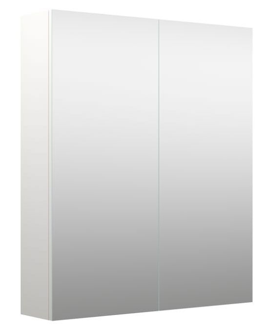 Badkamer - spiegelkast Purina 01, kleur: wit mat - 70 x 60 x 14 cm (H x B x D)