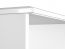 Nachtkastje Sydfalster 04, kleur: Wit / Wit hoogglans - Afmetingen: 53 x 45 x 34 cm (H x B x D), met 2 laden en 1 schap