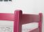 kinderbed / hoogslaper "Easy Premium Line" K14/n, massief beukenhout kleur: roze - afmetingen: 90 x 200 cm