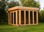tuinhuis / chalet met plat dak Sonneninsel - 3,50 x 3,70 meter gemaakt van 28 mm blokhut profielplanken