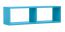 Kinderkamer - wandplank / hangrek Luis 10, kleur: blauw - 24 x 80 x 20 cm (h x b x d)
