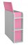 Kinderkamer - kist Luis 03, kleur: eik wit / roze - 92 x 30 x 103 cm (H x B x D)