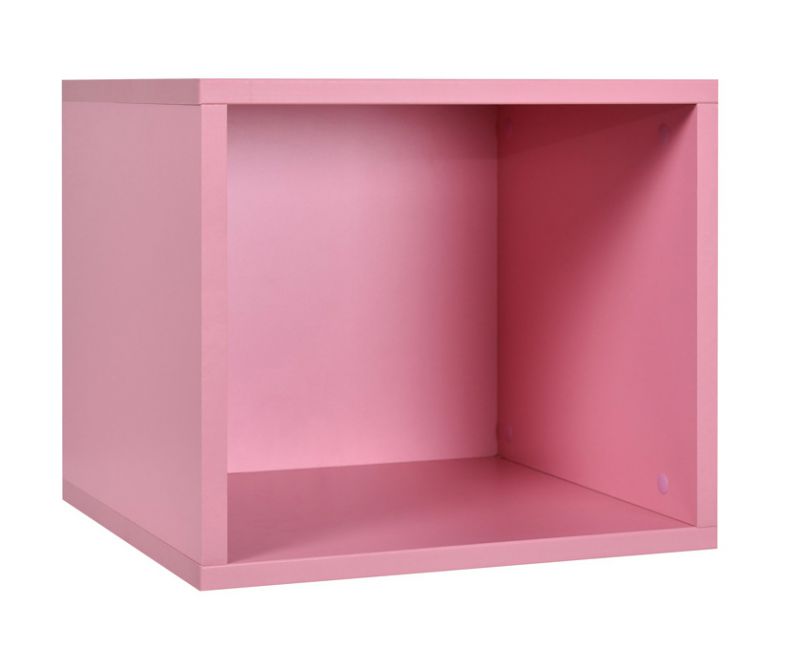 Kinderkamer - wandplank / hangrek Luis 06, kleur: roze - 35 x 40 x 40 cm (h x b x d)