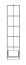 Jeugdkamer / tienerkamer - openkast Sallingsund 04, kleur: eiken / wit - Afmetingen: 191 x 45 x 40 cm (H x B x D), met 1 lade en 4 vakken