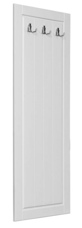 Kapstok Gyronde 26, massief grenen, wit gelakt - 130 x 47 x 2 cm (H x B x D)