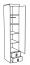 Kinderkamer - draaideurkast / kleerkast Luis 17, kleur: eiken wit / grijs - 218 x 40 x 52 cm (H x B x D)
