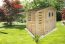 tuinhuis Velden - 2,56 x 2,00 meter gemaakt van 19mm houtplanken met brandhout overkapping