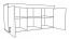 Kinderkamer - hangkast Luis 15, kleur: eiken wit / roze - 58 x 120 x 42 cm (H x B x D)