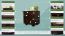 Nachtkastje massief grenen , vol hout, walnootkleur 002 - afmetingen 43 x 43 x 33 cm (H x B x D)