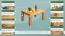 Salontafel massief grenen, kleur Junco 484 - Afmetingen 90 x 60 x 50 cm (B x D x H)
