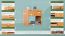 Nachtkastje massief grenen, kleur elzenhout Junco 126 - Afmetingen: 40 x 40 x 27 cm (H x B x D)