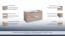wastafelmeubel Meerut 25 met sifon uitsparing, kleur: grijs eiken - 50 x 99 x 45 cm (H x B x D)