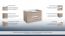 wastafelmeubel Meerut 17 met sifon uitsparing, kleur: grijs eiken - 50 x 79 x 45 cm (H x B x D)
