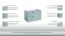 wastafelmeubel Meerut 13 met sifon uitsparing, kleur: aquamarijn - 50 x 79 x 45 cm (H x B x D)