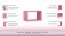 Kinderkamer - wandplank / hangrek Luis 08, kleur: roze - 24 x 40 x 20 cm (h x b x d)