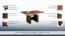 In hoogte - lengte verstelbare salontafel "Medulin" 09, kleur: walnoten / zwart - Afmetingen: 61 - 79 x 130 - 170 x 80 cm (H x L x D)