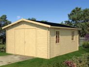 Houten garage Latschur - 70 mm blokhut profielplanken, grondoppervlakte: 24,7 m², zadeldak