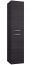 Badkamer - hoge kast Barasat 88, kleur: zwart eiken - 160 x 35 x 35 cm (h x b x d)