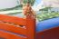 Tweepersoonsbed "Easy Premium Line" K7 incl.1 afdekplaat, 160 x 200 cm massief beukenhout, kleur: kersenhout