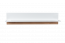 wandrek / hangplank Safotu 05, kleur: Wit hoogglans / walnoten - 32 x 140 x 22 cm (H x B x D)