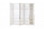 draaideurkast / kledingkast Siumu 24 , kleur: Wit / Wit hoogglans - 224 x 227 x 56 cm (H x B x D)