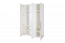 draaideurkast / kledingkast Siumu 22, kleur: Wit / Wit hoogglans - 224 x 137 x 56 cm (H x B x D)
