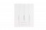 draaideurkast / kledingkast, kleur Siumu 29 : Wit / Wit hoogglans - 224 x 182 x 56 cm (H x B x D)