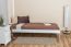 Futonbed / , vol hout, bed massief grenen wit gelakt A8, incl. lattenbodem - afmetingen: 80 x 200 cm