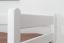 kinderbed/Hoog bed "Easy Premium Line" K14/n, massief beukenhout massief wit - afmetingen: 90 x 190 cm