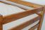 Stapelbed / kinderbed massief grenenhout, kleur eikenhout A16, incl. lattenbodems - afmetingen 90 x 200 cm, deelbaar