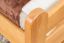 eenpersoonsbed / logeerbed massief grenen kleur: elzenhout 84, incl. lattenbodem - 100 x 200 cm
