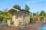 Buiten sauna / saunahuis Landfriedstein 01 incl. vloer - 70 mm blokhut profielplanken, grondoppervlakte: 6,9 m², zadeldak