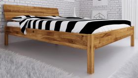 Eenpersoonsbed / logeerbed Kapiti 04 massief geoliede wilde eik - ligvlak: 90 x 200 cm (b x l)
