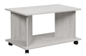Salontafel Zafra 04, kleur: eiken wit - 90 x 50 x 50 cm (L x D x H)