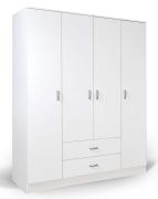 Draaideurkast / kledingkast Sidonia 06, kleur: wit - 200 x 164 x 53 cm (H x B x D)