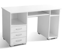 Pilas 01 bureau, kleur: wit - 75 x 130 x 60 cm (H x B x D)