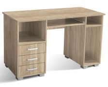 Schrijftafel Pilas 01, kleur: eiken bruin - 75 x 130 x 60 cm (H x B x D)