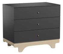 ladekast Lillebror 02, kleur: grijs / berk - Afmetingen: 86 x 93 x 53 cm (h x b x d)