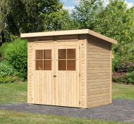 Tuinhuis / berging met dubbele deuren, kleur: onbehandeld, grondoppervlakte: 3.02 m²
