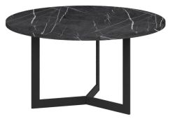 Salontafel Granollers 02, Kleur: Zwart Marmer - Afmetingen: 80 x 80 x 42 cm (B x D x H)