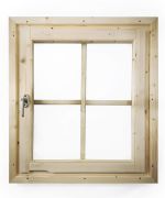 Venster voor 38 mm huizen incl. D/K-fitting ACTION onbehandeld