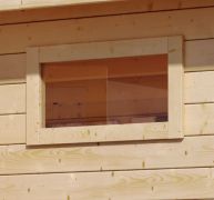 Prefab element (tuin)huizen raam 38mm 440mm x 850mm ACTION onbehandeld
