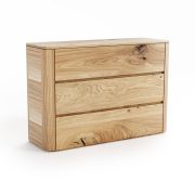 Commode / ladekast Massana 05 massief eiken geolied - Afmetingen: 82 x 120 x 42 (H x B x D)