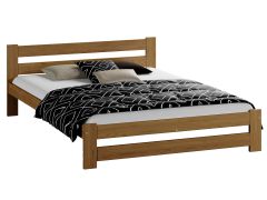 Tienerbed / jeugdbed in eenvoudig design Nagol 31, massief grenen, kleur: eiken - Lig vlak: 160 x 200 cm (B x L)