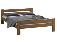 Tienerbed / jeugdbed Aixovall 12, massief grenen, kleur: eiken - Lig vlak: 120 x 200 cm (B x L)