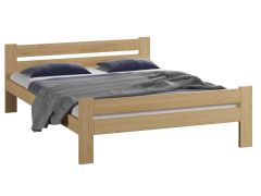 Eenvoudig tweepersoonsbed Aixovall 25, massief grenen, kleur: transparant gelakt - Lig vlak: 180 x 200 cm (B x L)