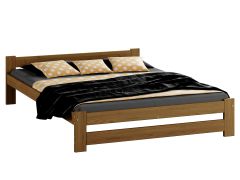 Tienerbed / jeugdbed Sispony 22, massief grenen, kleur: eiken - Lig vlak: 160 x 200 cm (B x L)