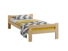 Eenpersoonsbed / logeerbed Llorts 02, massief grenen, kleur: transparant gelakt - Lig vlak: 80 x 200 cm (B x L)