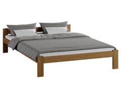 Tienerbed / jeugdbed in eenvoudig Ansalonga 11-design, massief grenen, kleur: eiken - Lig vlak: 120 x 200 cm (B x L)