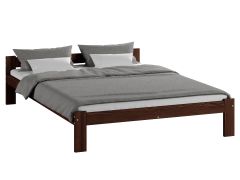 tienerbed / jeugdbed in neutraal design Ansalonga 20, massief grenen, kleur: walnoot - Lig vlak: 160 x 200 cm (B x L)